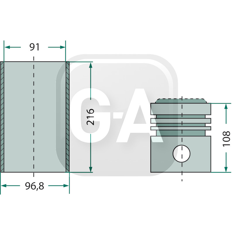 Kit cylindree Massey Ferguson